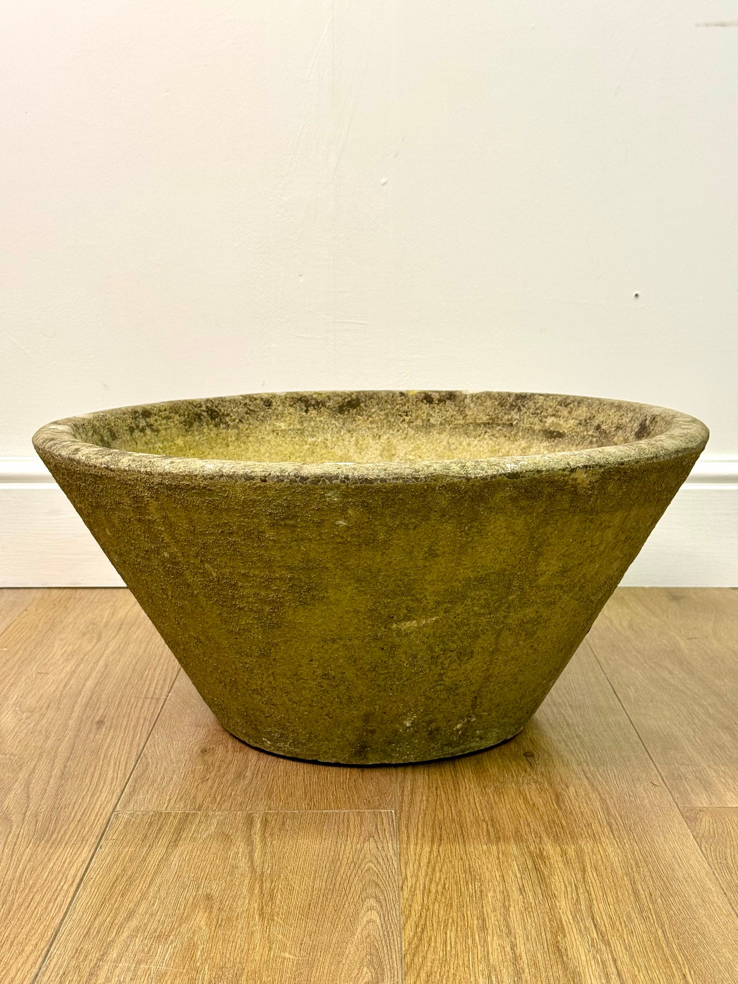 1970s Brutalist conical concrete planter