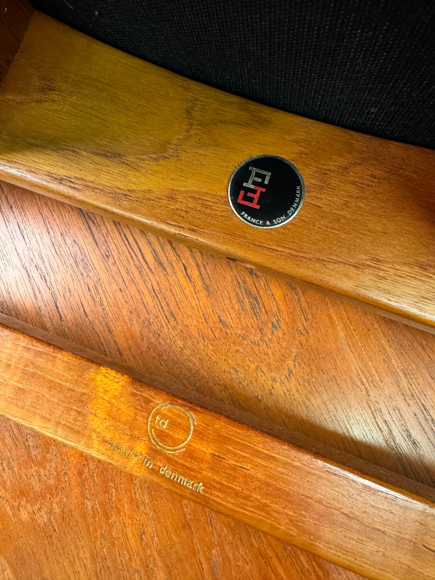 Danish teak dining table and chairs by France and son