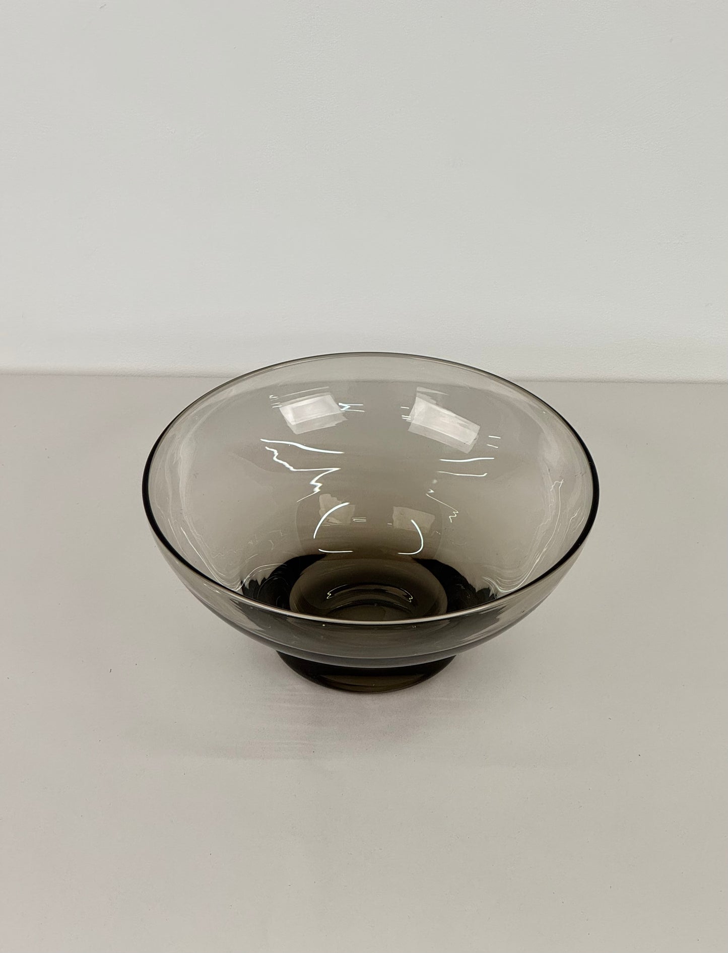 Whitefriars grey glass bowl 1960s