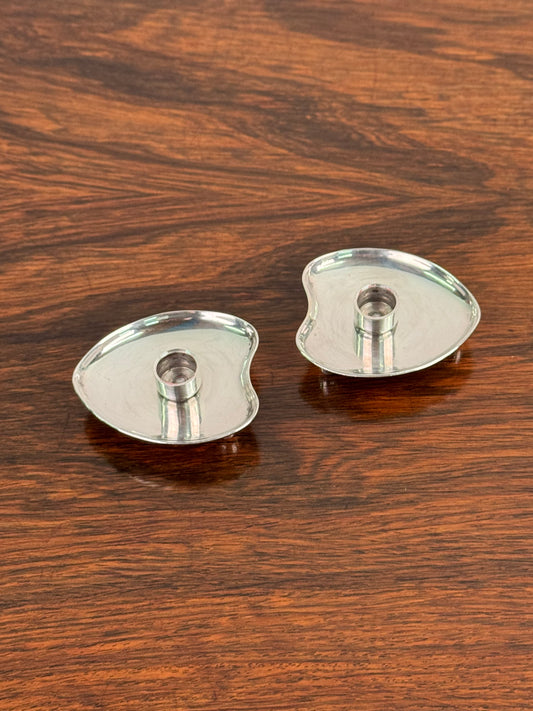 Danish 60s silver plated candleholders