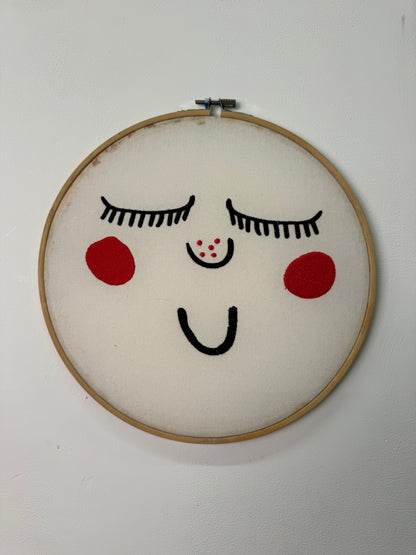 Contemporary Danish embroidery ring faces