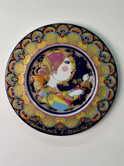 Christmas plate by Bjorn Wiinblad 1980