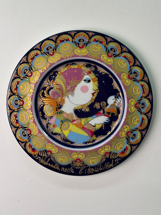 Christmas plate by Bjorn Wiinblad 1980