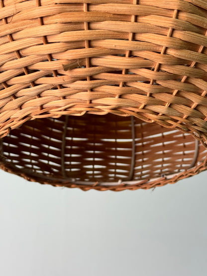 1960s wicker pendant lamp shade
