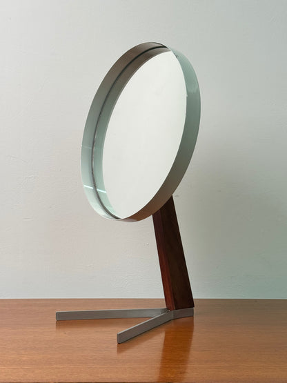 Teak and steel Durlston mirror
