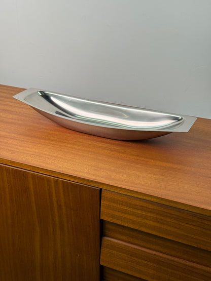 Stainless steel fruit dish by Lundtofte Denmark