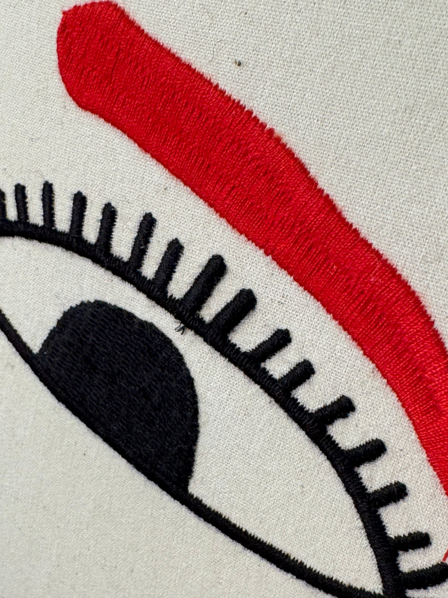 Contemporary Danish embroidery ring faces