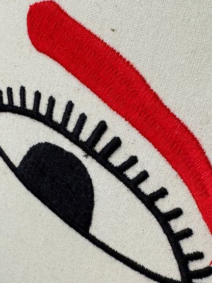 Contemporary Danish embroidery ring faces