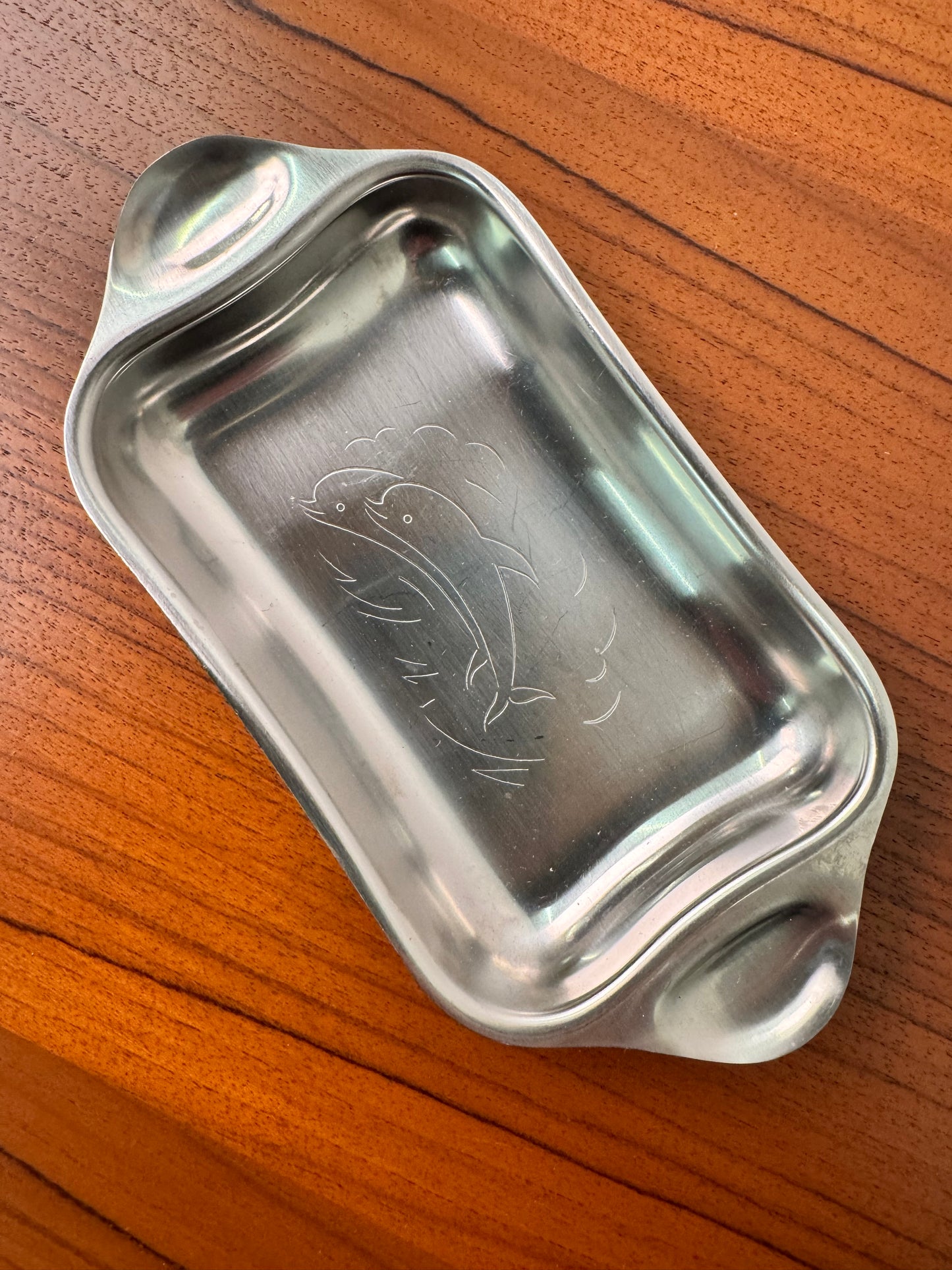 Stainless steel butter dish by Lundtofte