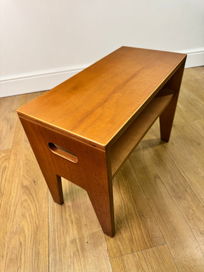 Contemporary wall mounted desk and stool