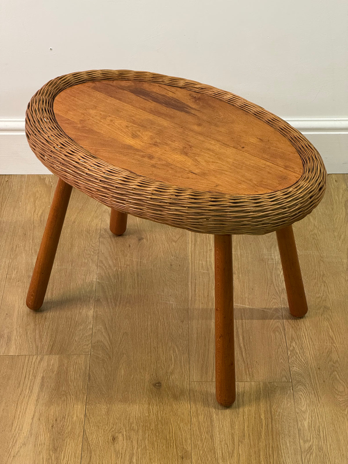 1960s wicker occasional table