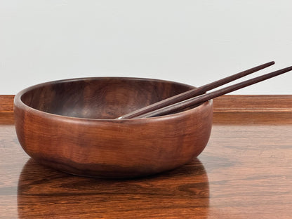 Stainless steel and rosewood salad servers