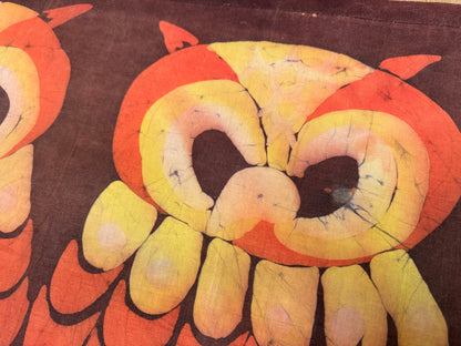 1970s owl batik picture