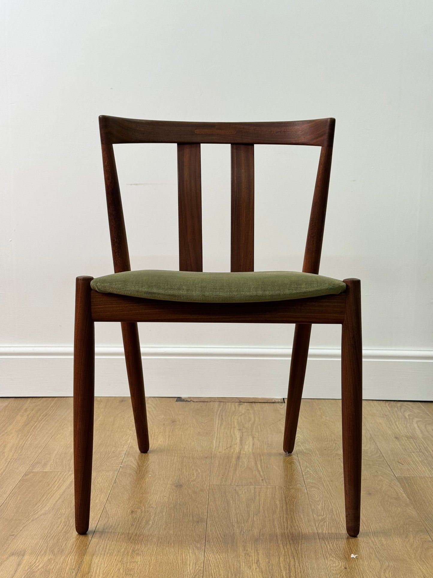 Set of six Danish teak dining chairs