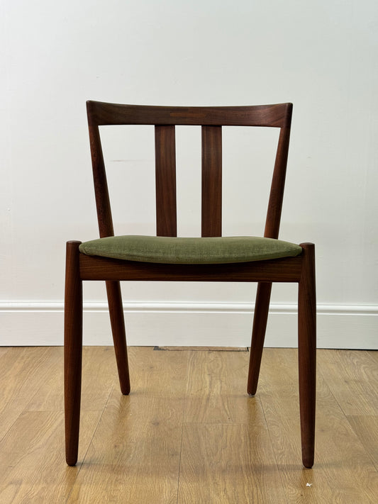 Set of six Danish teak dining chairs