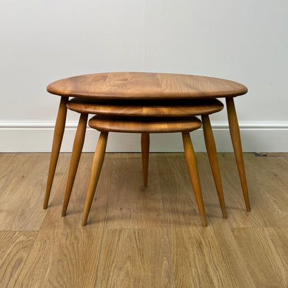 1960s Ercol Pebble nest of tables