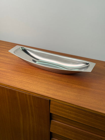 Stainless steel fruit dish by Lundtofte Denmark