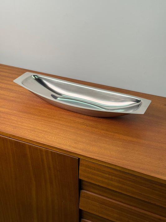 Stainless steel fruit dish by Lundtofte Denmark