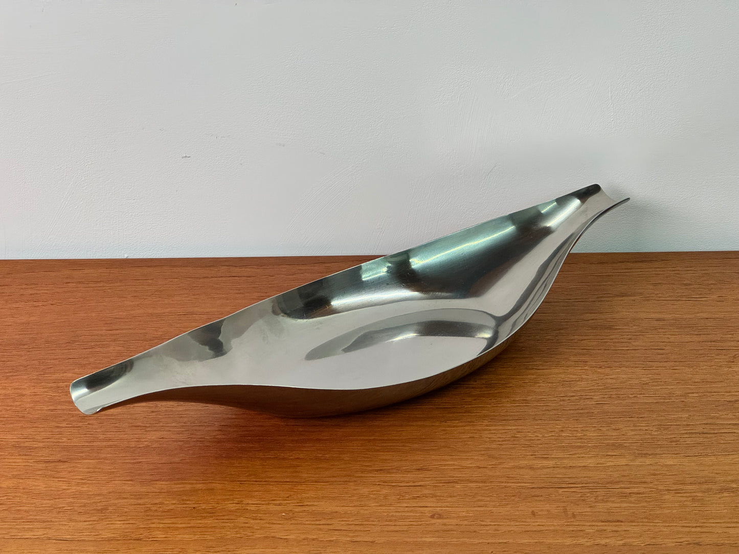 Stainless steel fruit bowl by Satinsteel London