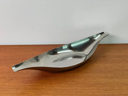Stainless steel fruit bowl by Satinsteel London
