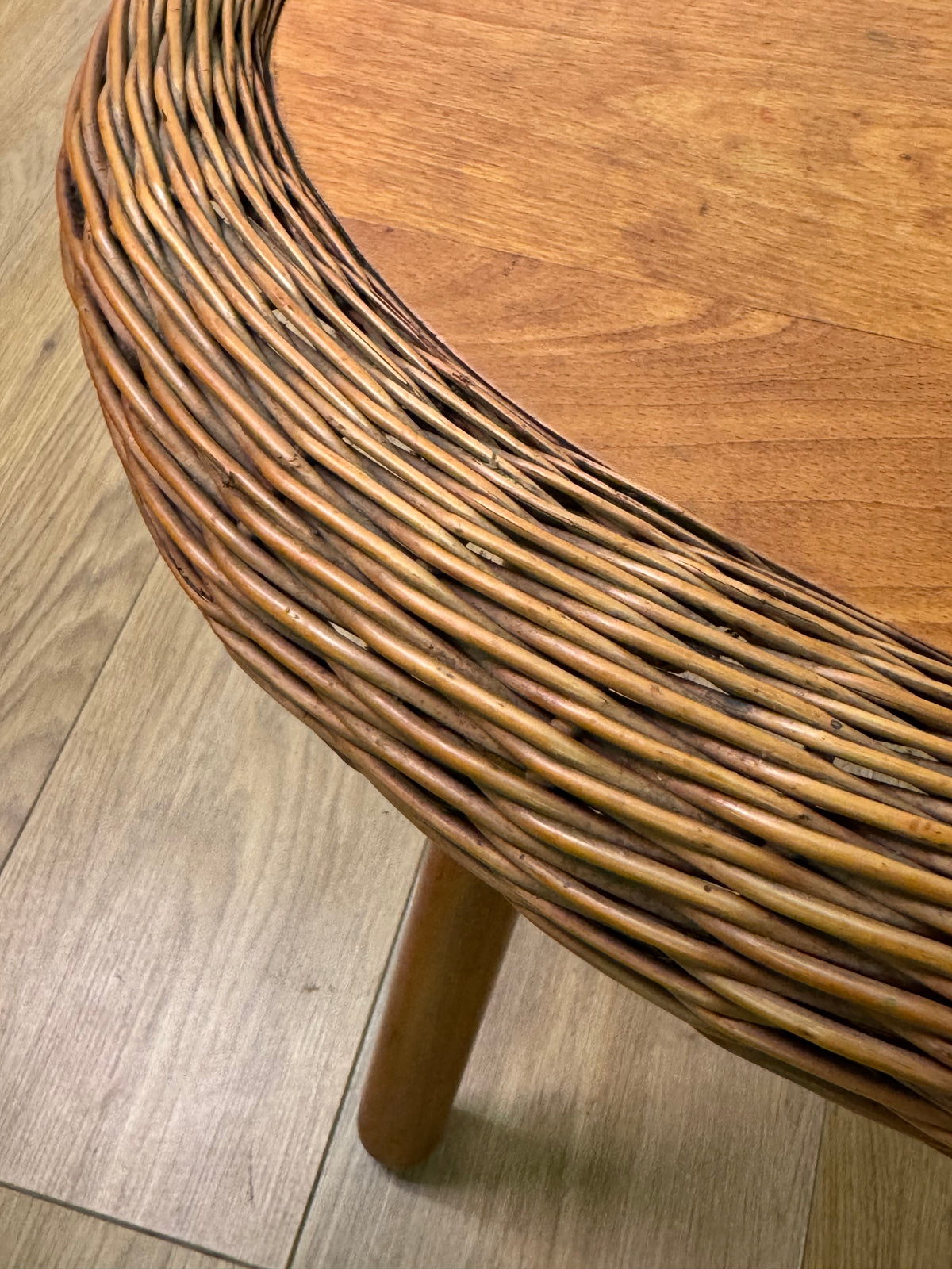 1960s wicker occasional table