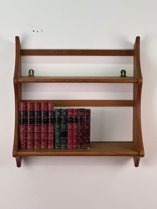 1950s Ercol style wall mounted shelves