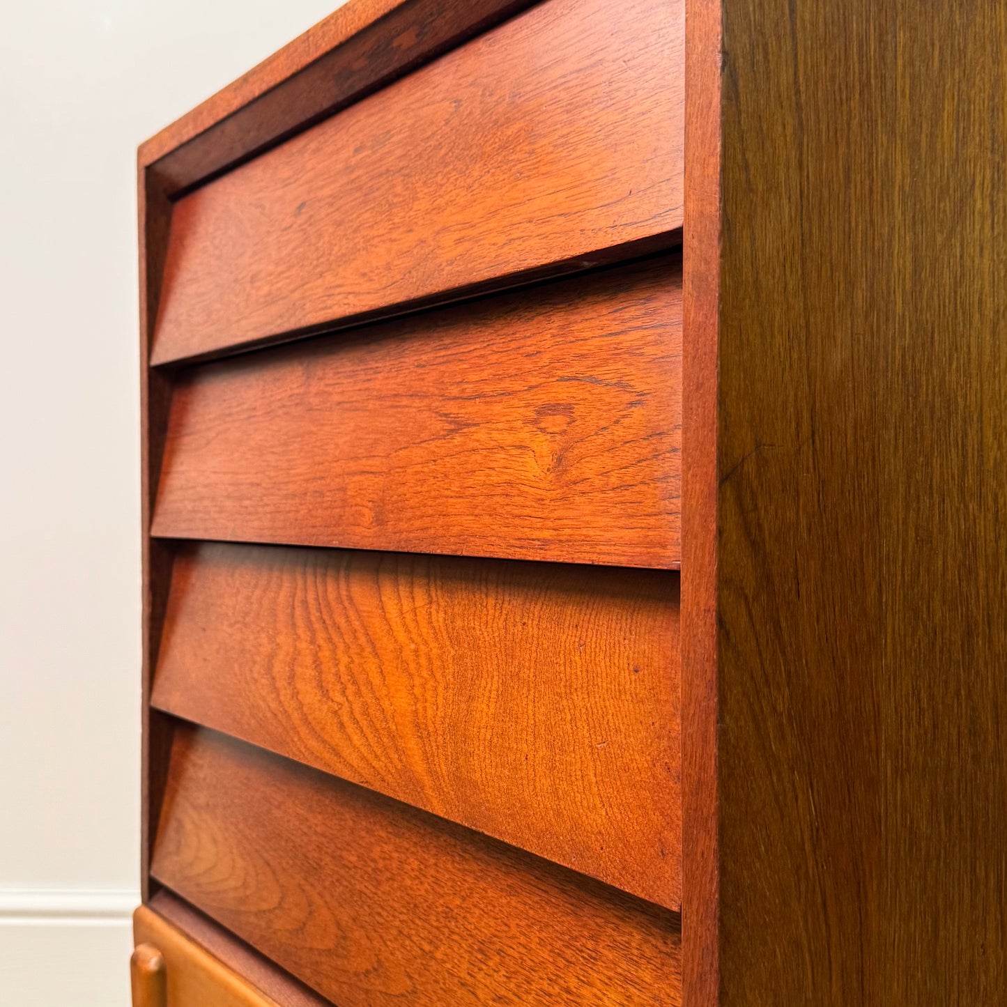 Swedish 1950s teak chest of drawers