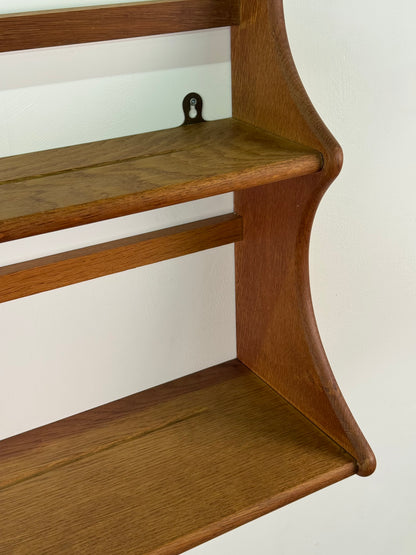 1950s Ercol style wall mounted shelves