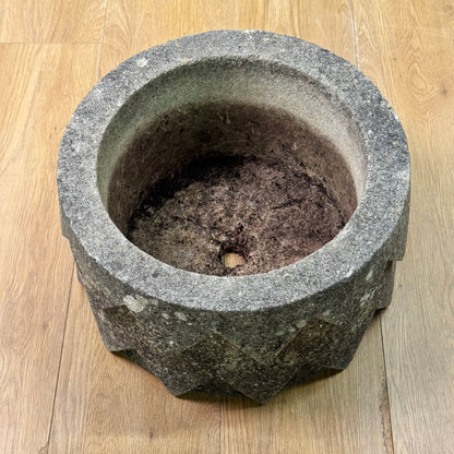 Art deco style reconstituted stone planter