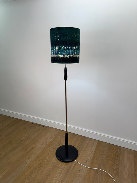 1960s  standard lamp with vintage Heals fabric shade