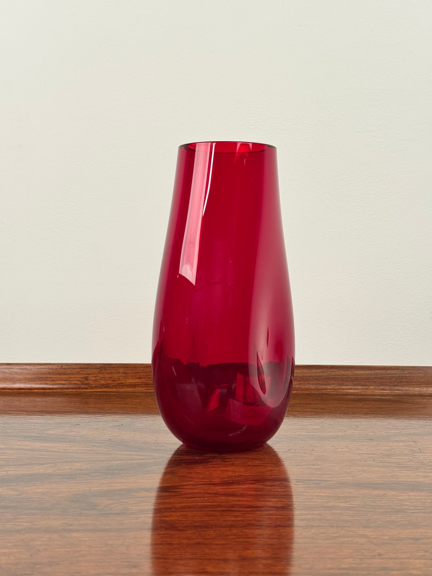 Whitefriars ruby dimpled vase