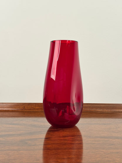 Whitefriars ruby dimpled vase