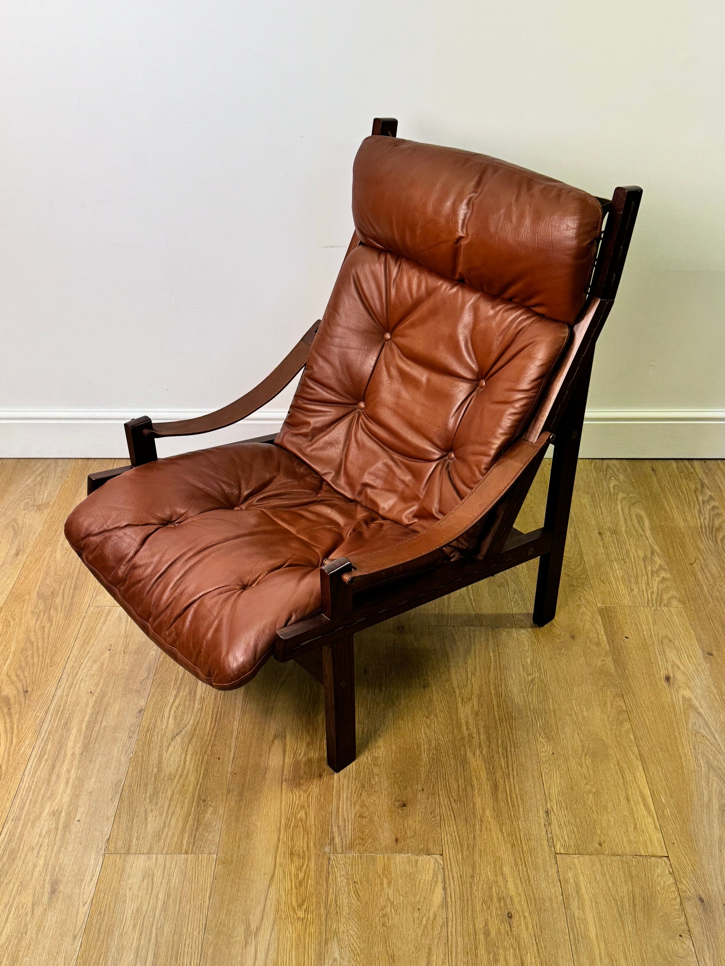 1960s leather Hunter chair by Torbjorn Afdal
