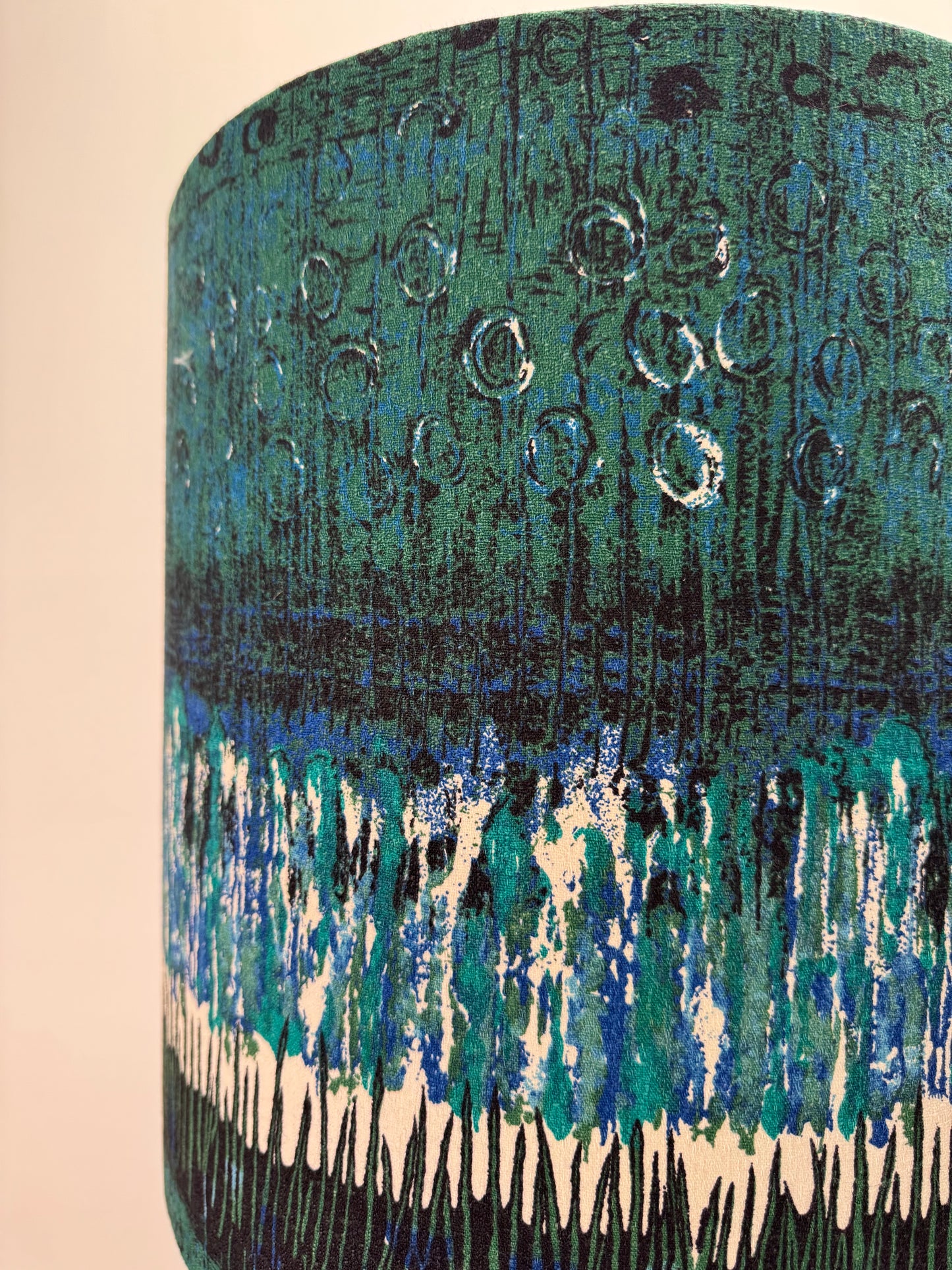 1960s  standard lamp with vintage Heals fabric shade
