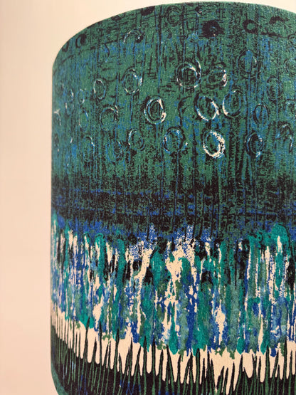 1960s  standard lamp with vintage Heals fabric shade