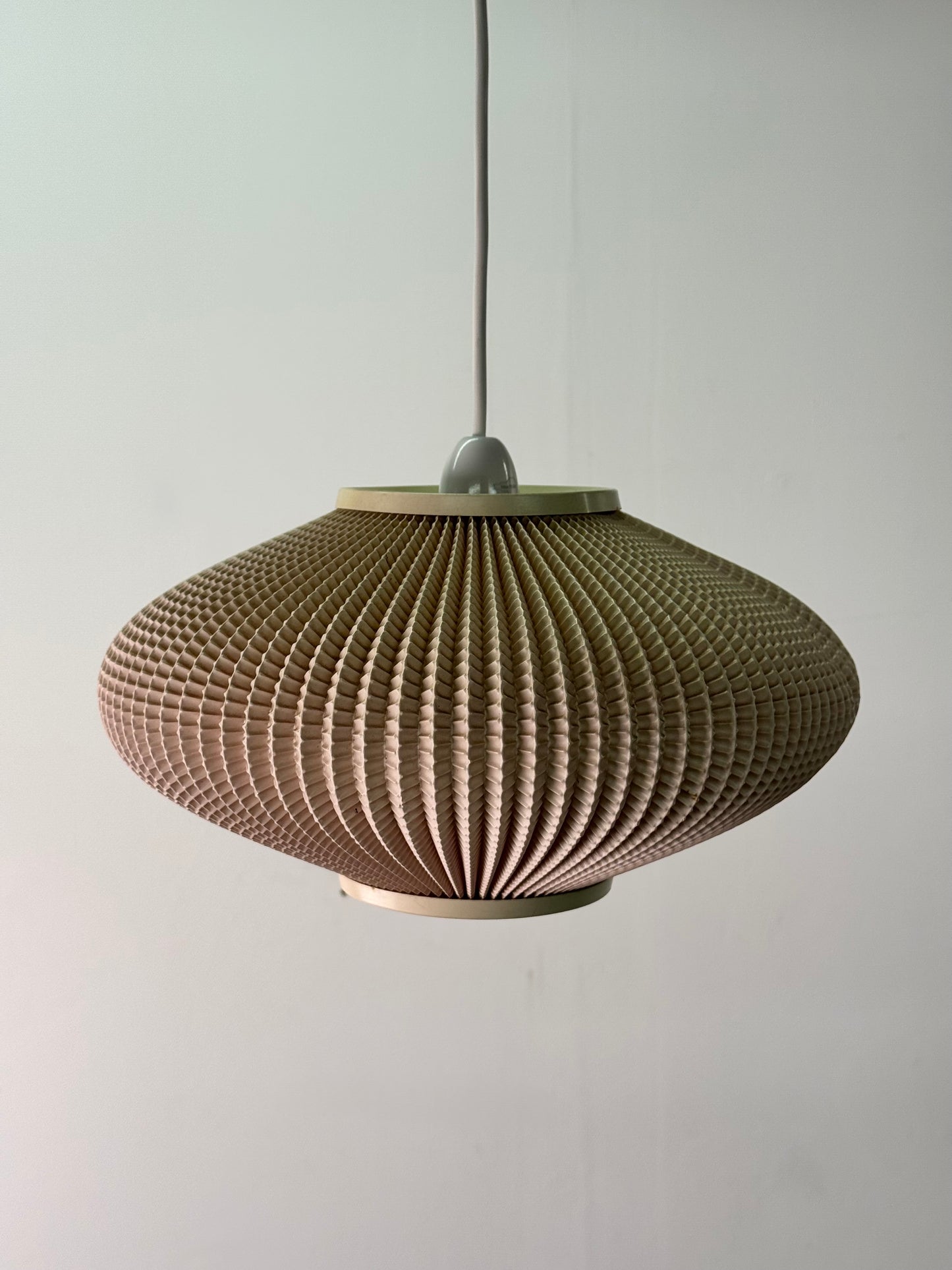 Pleated pendant light shade by Lars Schiøler Denmark