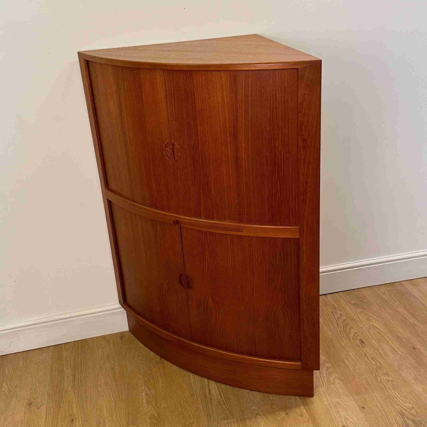 1960s Danish teak corner cocktail cabinet