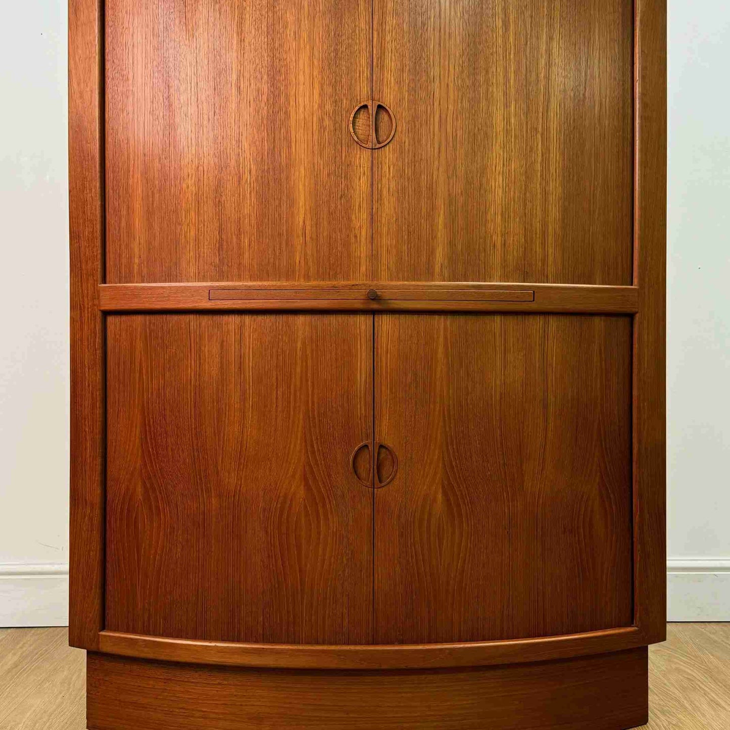 1960s Danish teak corner cocktail cabinet