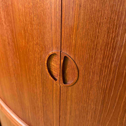 1960s Danish teak corner cocktail cabinet