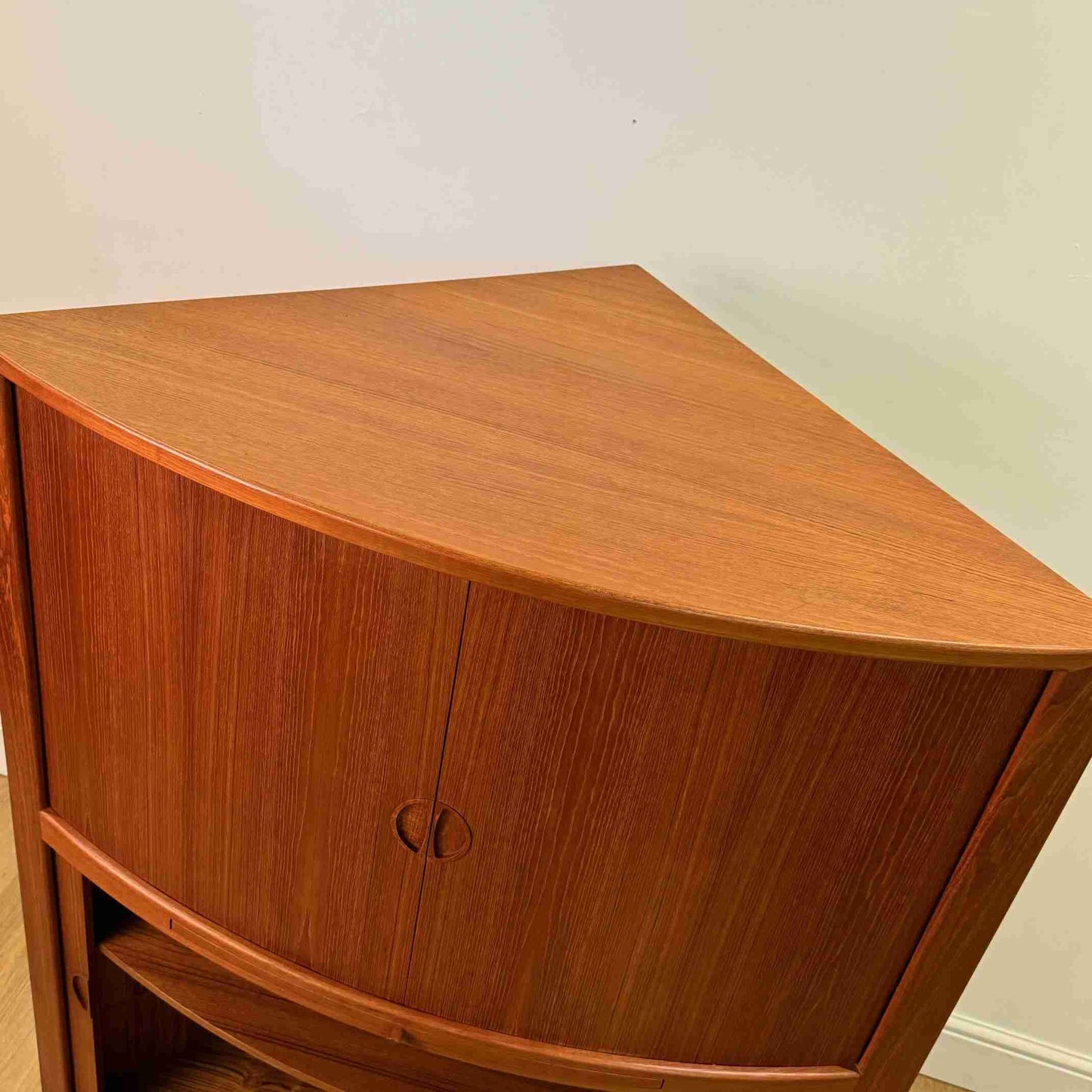 1960s Danish teak corner cocktail cabinet