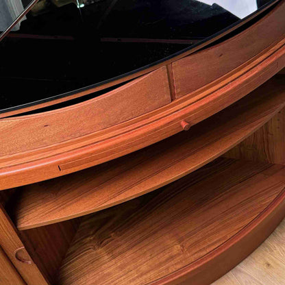 1960s Danish teak corner cocktail cabinet