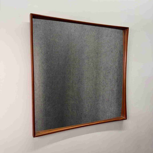 Large 1960s danish teak wall hanging mirror