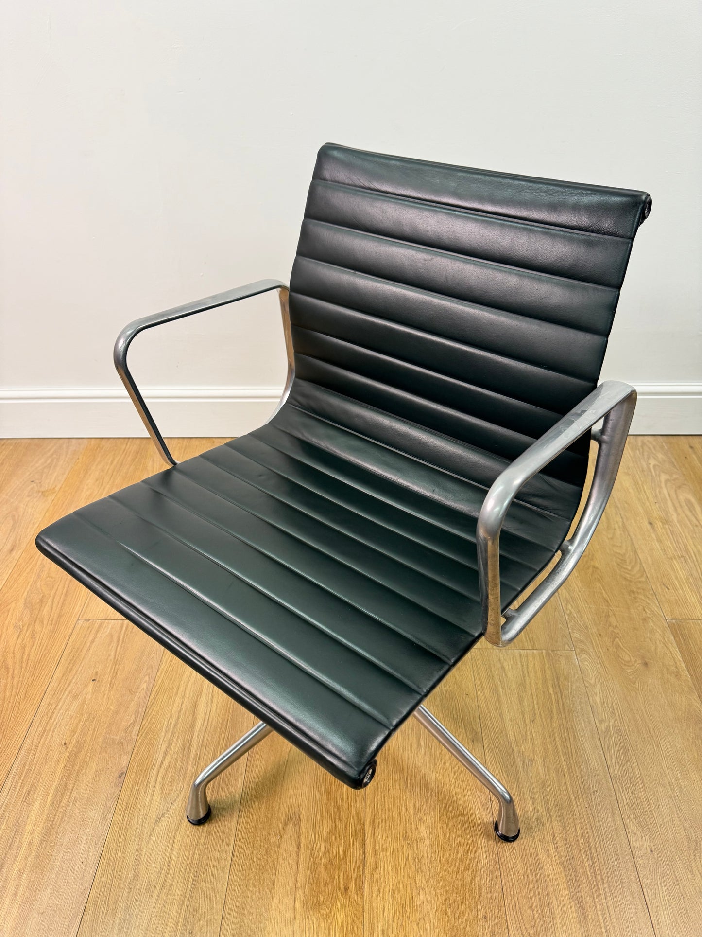 Leather Aluminium group chair  by Charles Eames for Vitra