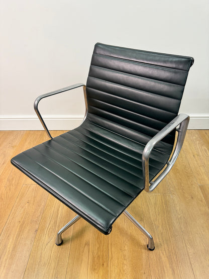 Leather Aluminium group chair  by Charles Eames for Vitra
