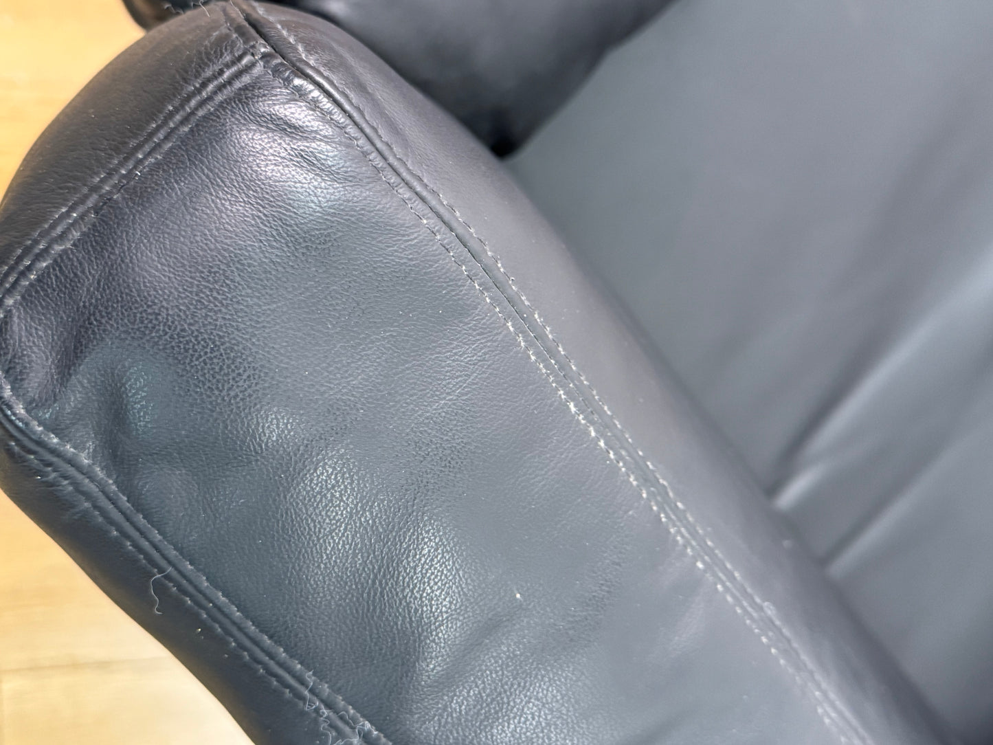 Plywood and Leather armchair by John Hardy