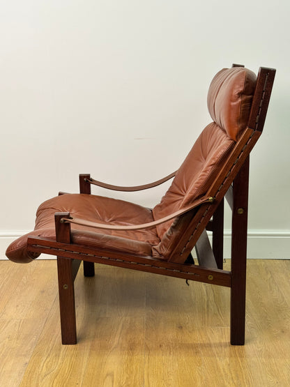 1960s leather Hunter chair by Torbjorn Afdal