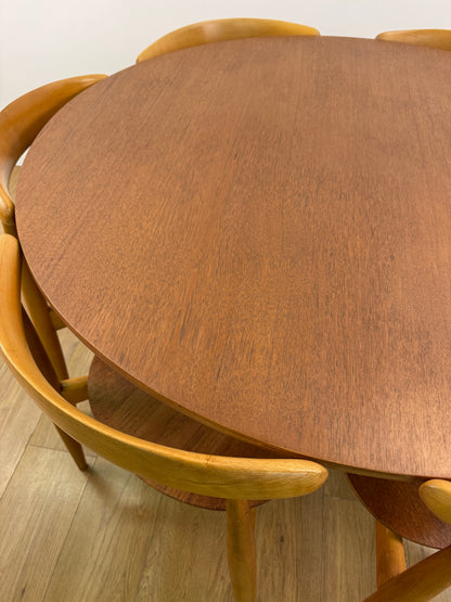 Heart dining table and chairs designed by Hans Wegner