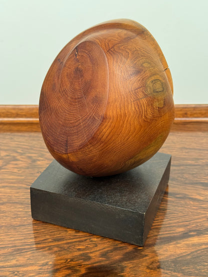 Vintage hand carved wooden abstract form