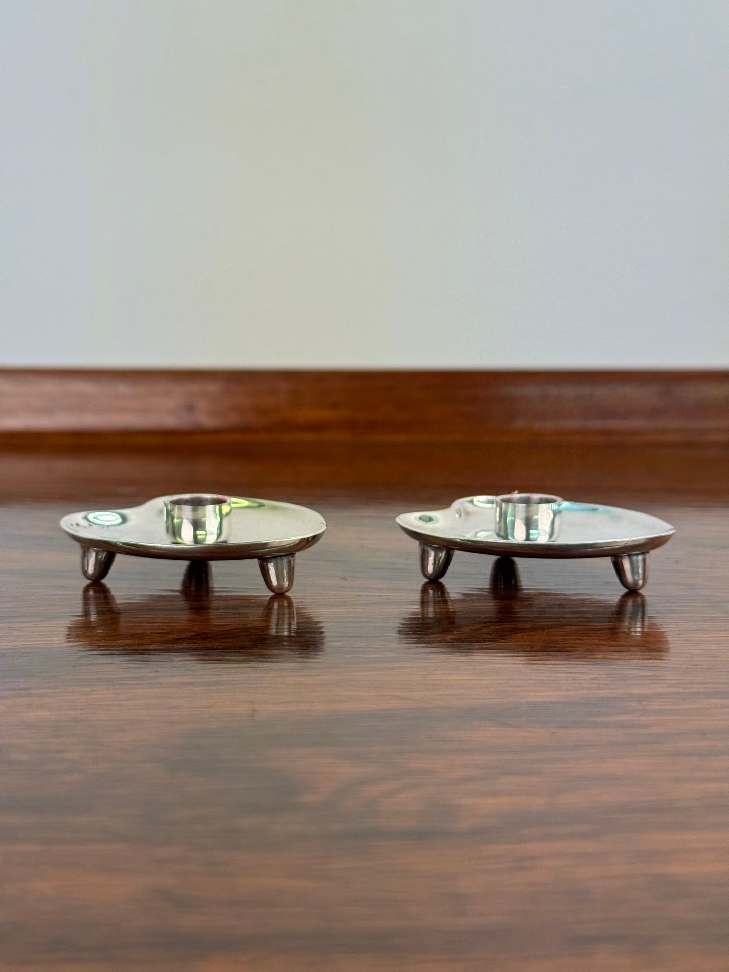 Danish 60s silver plated candleholders