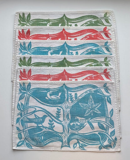 1960s Nesting Birds place mats by Irene Browning